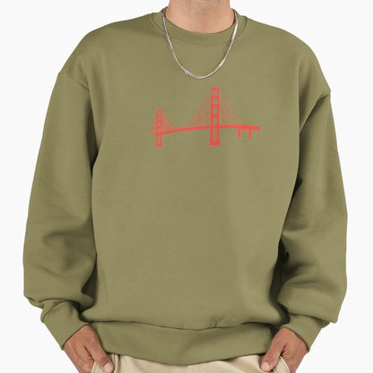 Californias Golden Gate Bridge Span Sweatshirt - Graphic Print Men Women - T-Shirt, Sweatshirt, Hoodie