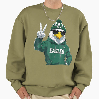 Funny Eagle Sweatshirt - Minimalist Print Men Women - T-Shirt, Sweatshirt, Hoodie