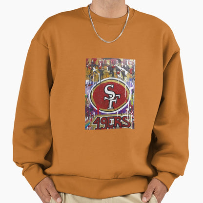 Warrior Spirt 49Ers Acrylic Painting Sweatshirt - Graphic Print Men Women - T-Shirt, Sweatshirt, Hoodie