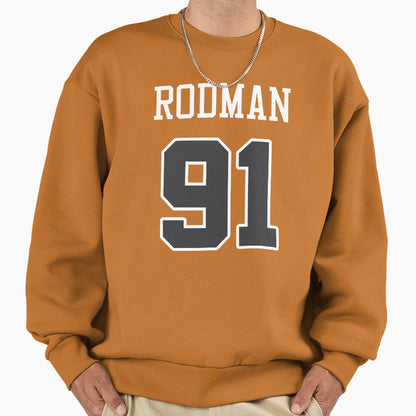 Dennis Rodman 91 Bulls Sweatshirt - Novelty Apparel Unisex - T-Shirt, Sweatshirt, Hoodie