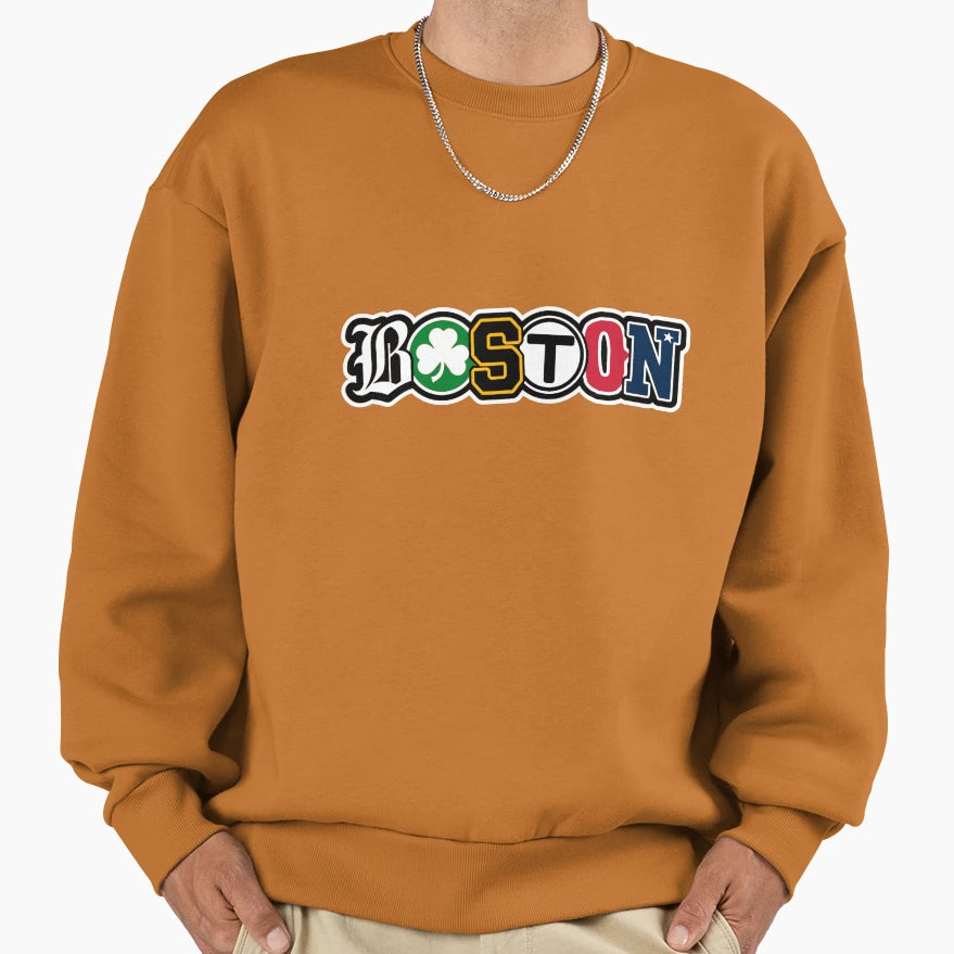 Boston Sports Wordmark Sweatshirt - Trendy Graphic Unisex - T-Shirt, Sweatshirt, Hoodie
