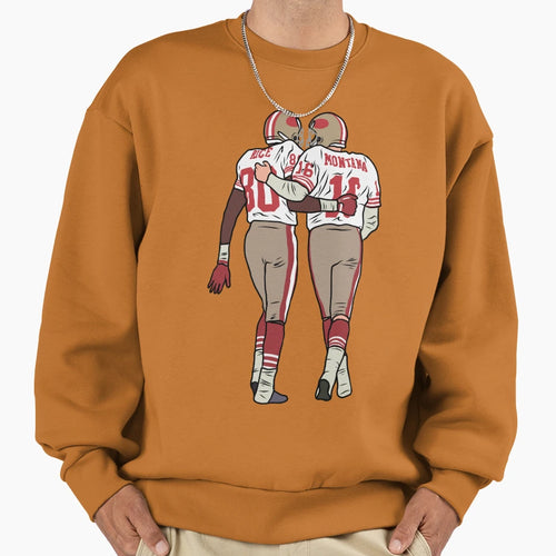 Jerry Rice And Joe Montana Sweatshirt - Casual Everyday Wear for Adults - T-Shirt, Sweatshirt, Hoodie
