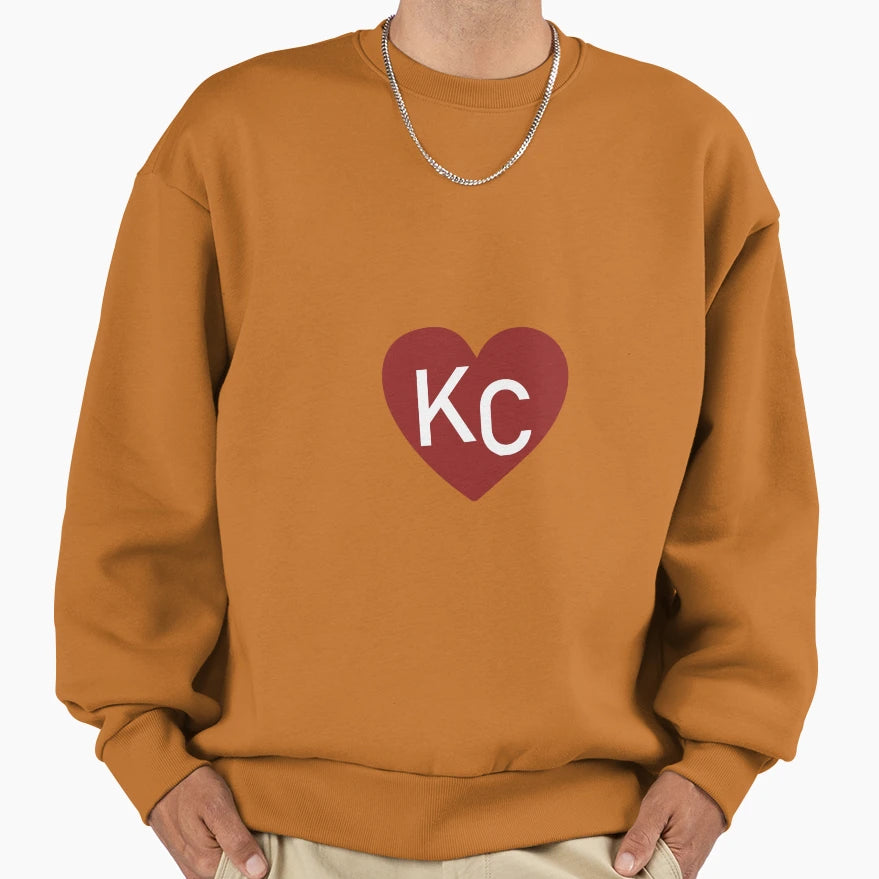 Kc Heart Sweatshirt - Fun Novelty Design for Adults - T-Shirt, Sweatshirt, Hoodie