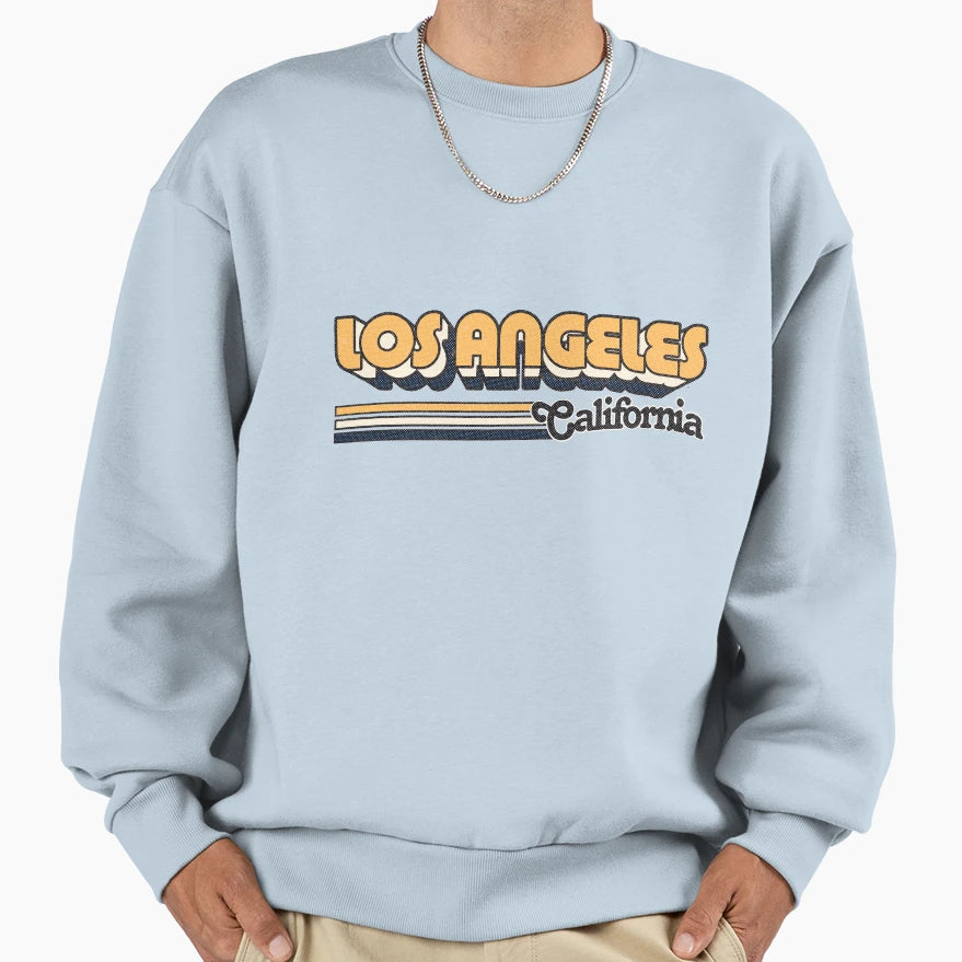 Los Angeles Ca City Stripes Sweatshirt - Unique Graphic for Adults - T-Shirt, Sweatshirt, Hoodie