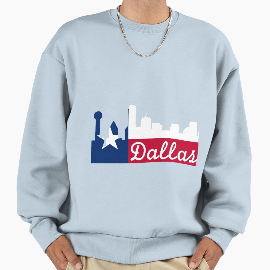 Dallas Skyline Sweatshirt - Unique Graphic Unisex - T-Shirt, Sweatshirt, Hoodie
