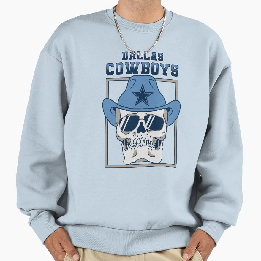 Skull Dallas Cowboys Sweatshirt - Streetwear Style Unisex - T-Shirt, Sweatshirt, Hoodie