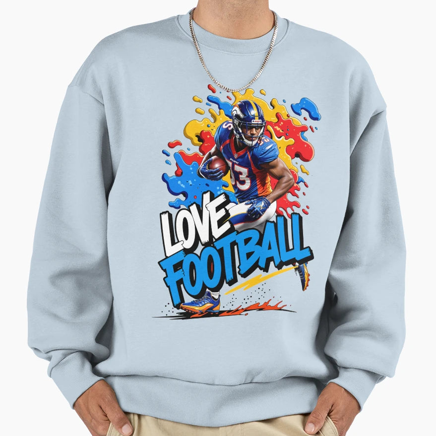 Love Football Sweatshirt - Graphic Print Unisex - T-Shirt, Sweatshirt, Hoodie