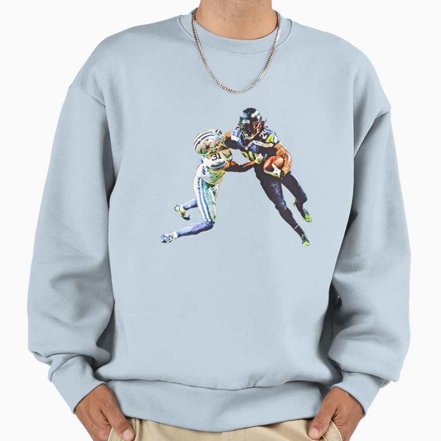 Beast Mode Stiff Arm Sweatshirt - Novelty Apparel for Adults - T-Shirt, Sweatshirt, Hoodie