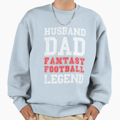 Husband Dad Fantasy Football Sweatshirt - Casual Everyday Wear Men Women - T-Shirt, Sweatshirt, Hoodie