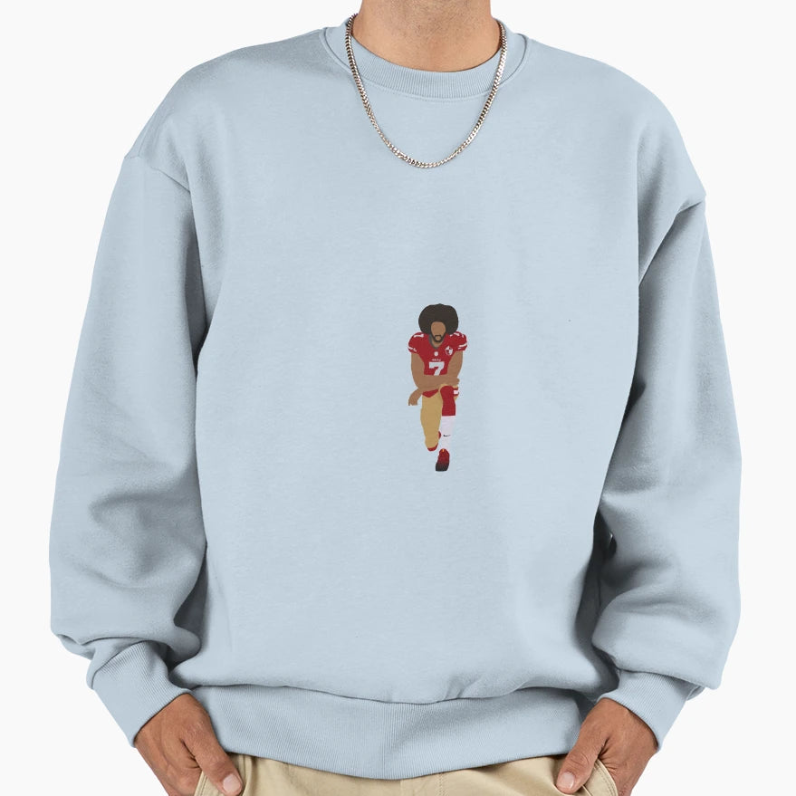Colin Kaepernick Kneeling Sweatshirt - Streetwear Style Unisex - T-Shirt, Sweatshirt, Hoodie