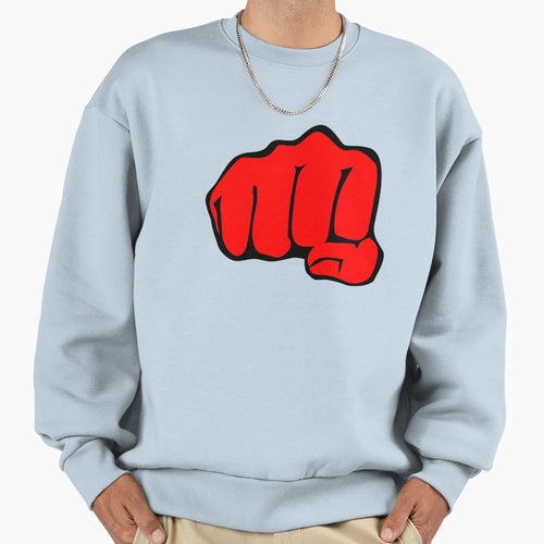Fist Red Hand Blow Icon Sweatshirt - Custom Art Print Men Women - T-Shirt, Sweatshirt, Hoodie