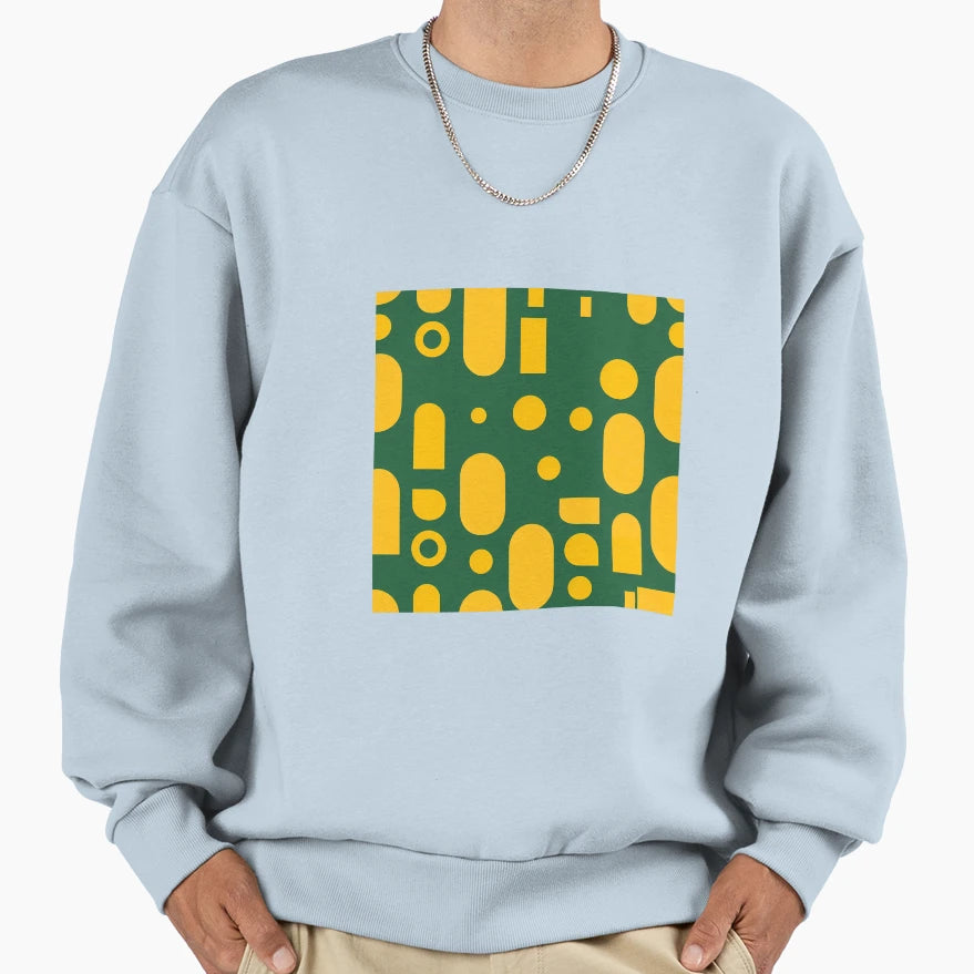 Material Pattern Green And Yellow Sweatshirt - Unique Graphic Men Women - T-Shirt, Sweatshirt, Hoodie