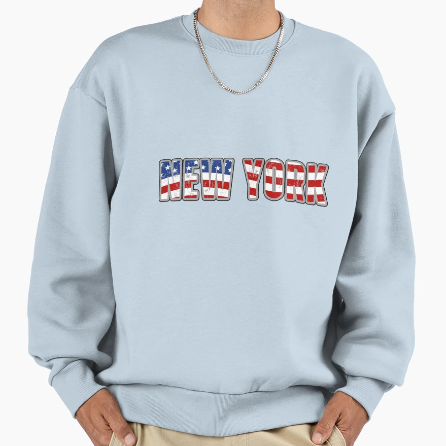 New York American Flag Usa Empire Sweatshirt - Streetwear Style Unisex - T-Shirt, Sweatshirt, Hoodie