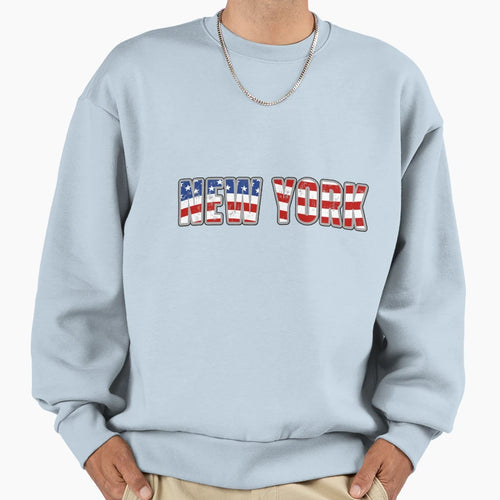 New York American Flag Usa Empire Sweatshirt - Streetwear Style Unisex - T-Shirt, Sweatshirt, Hoodie