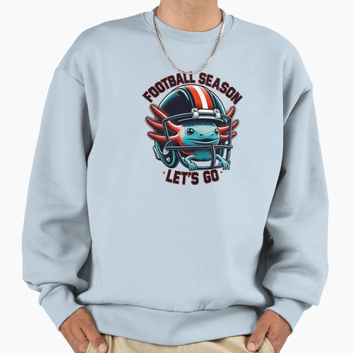 Football Season Axolotl Lets Go Sweatshirt - Graphic Print for Adults - T-Shirt, Sweatshirt, Hoodie