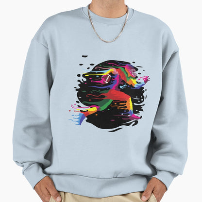 Colorful Football Sweatshirt - Fun Novelty Design for Adults - T-Shirt, Sweatshirt, Hoodie