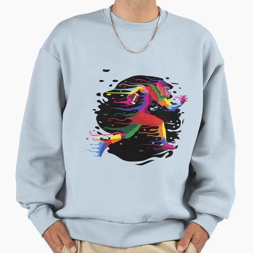 Colorful Football Sweatshirt - Fun Novelty Design for Adults - T-Shirt, Sweatshirt, Hoodie