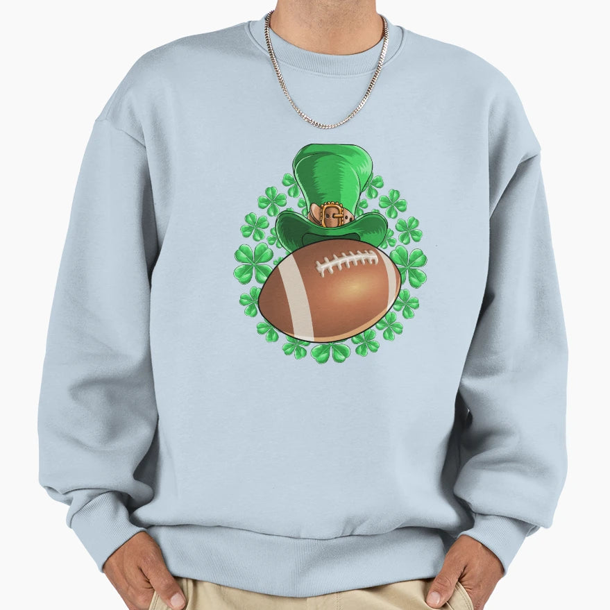 Football Saint Patricks Day Sweatshirt - Fun Novelty Design Unisex - T-Shirt, Sweatshirt, Hoodie