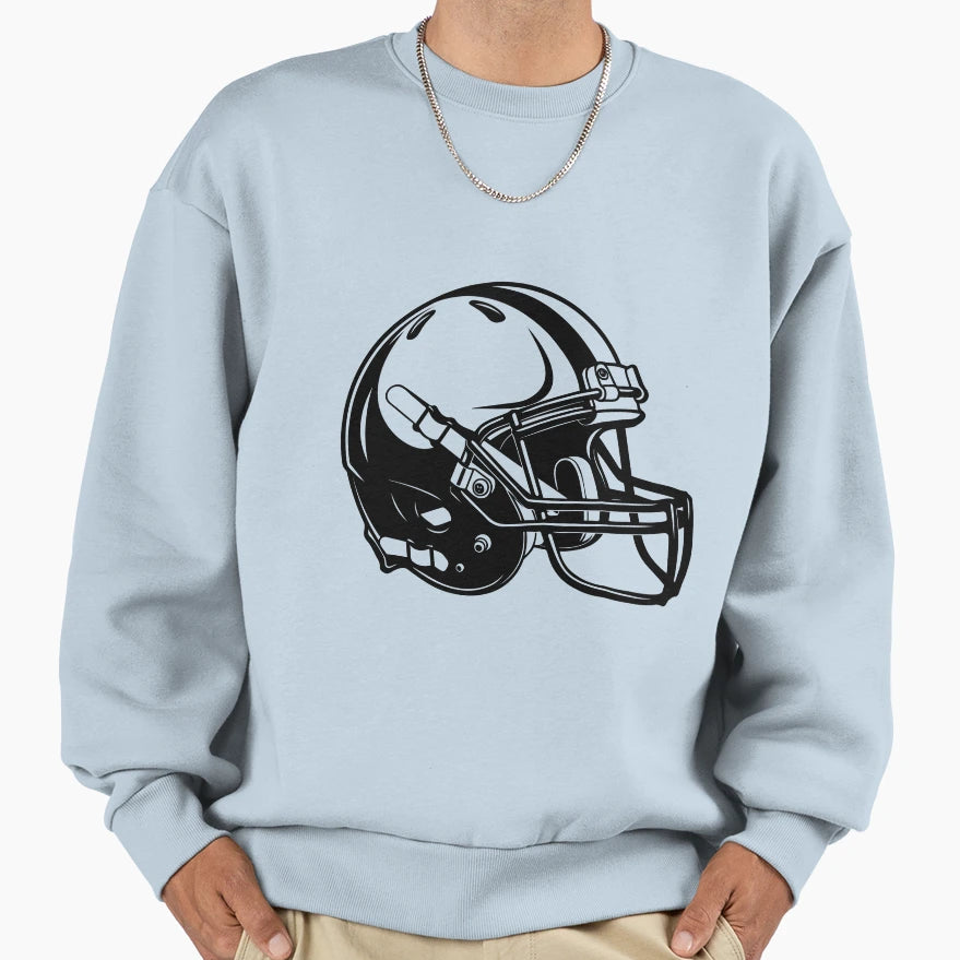 Football Helmet Headgear Sweatshirt - Casual Everyday Wear for Adults - T-Shirt, Sweatshirt, Hoodie