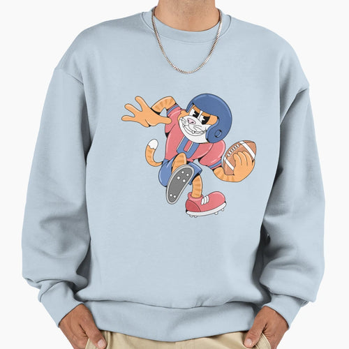 American Football Cartoon Sweatshirt - Custom Art Print Men Women - T-Shirt, Sweatshirt, Hoodie