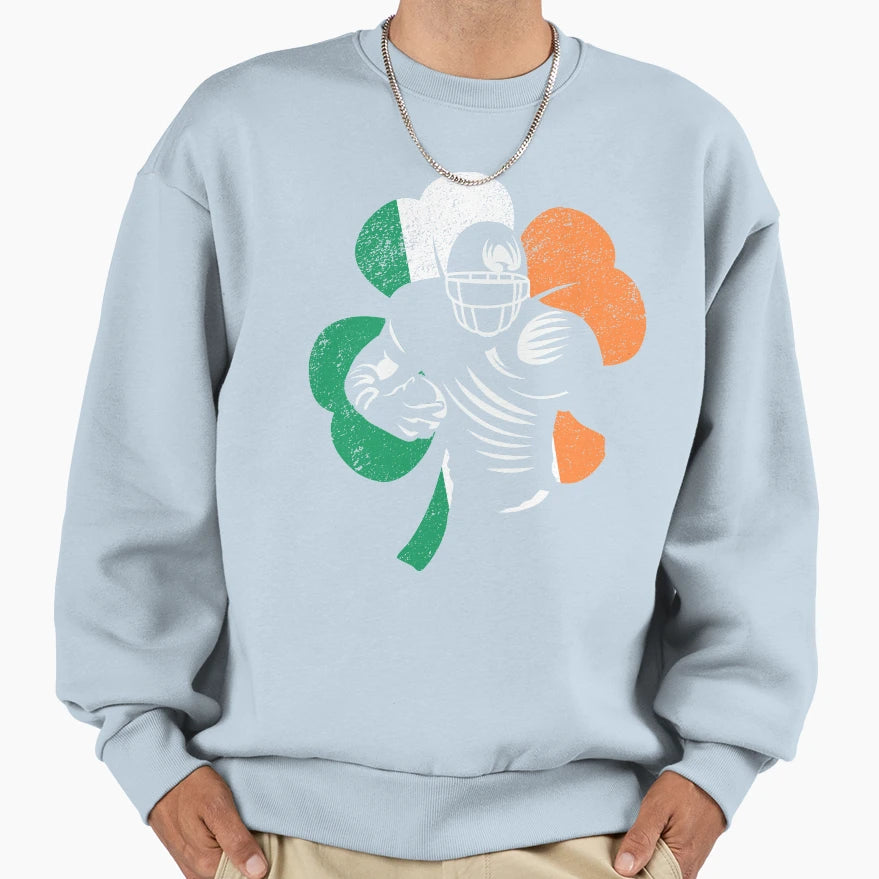 American Football St Patricks Sweatshirt - Casual Everyday Wear Men Women - T-Shirt, Sweatshirt, Hoodie