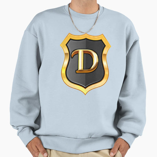 Monogram Shield Letter D Sweatshirt - Aesthetic Graphic for Adults - T-Shirt, Sweatshirt, Hoodie