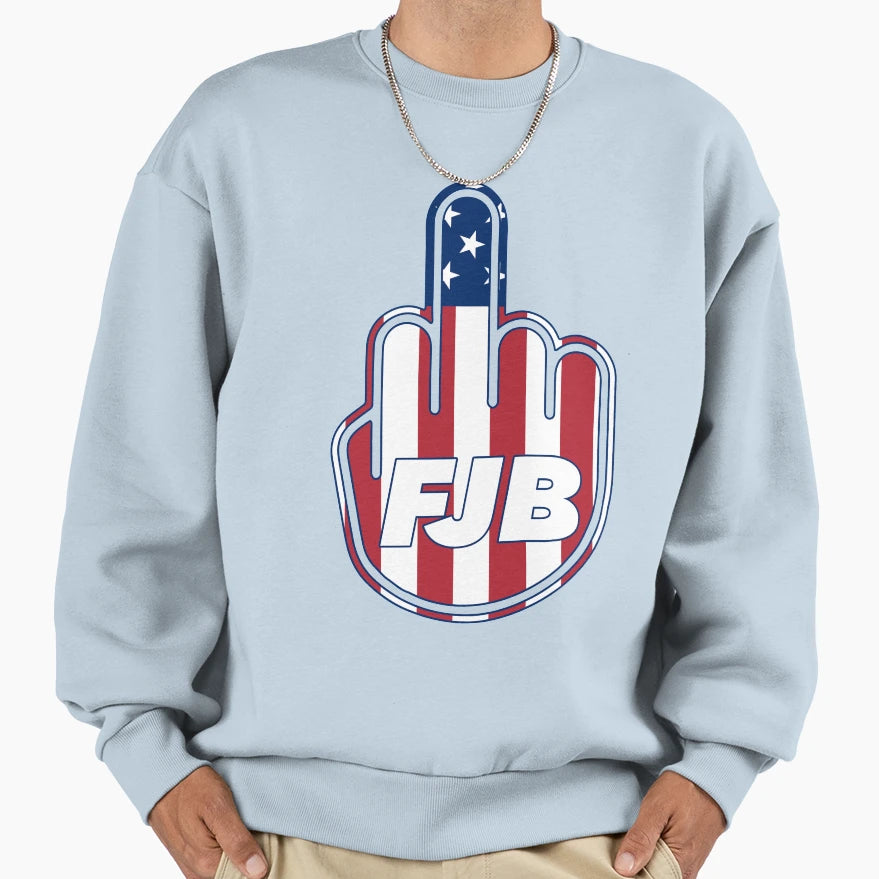 Fuck Joe Biden Fjb Middle Finger Sweatshirt - Aesthetic Graphic Men Women - T-Shirt, Sweatshirt, Hoodie