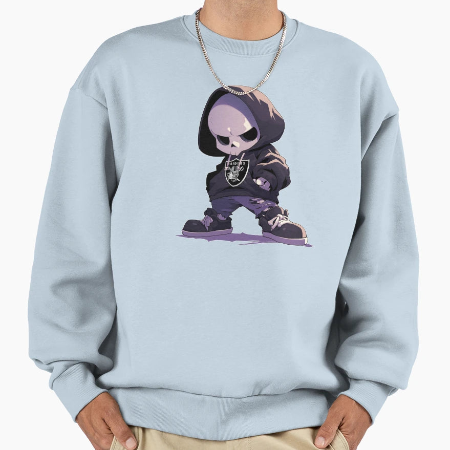 Raider Skeleton Hoodie - Custom Art Print for Adults - T-Shirt, Sweatshirt, Hoodie