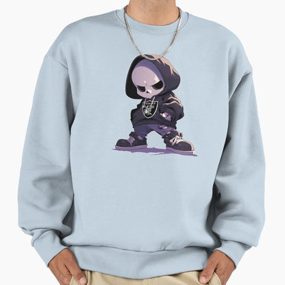 Raider Skeleton Hoodie - Custom Art Print for Adults - T-Shirt, Sweatshirt, Hoodie
