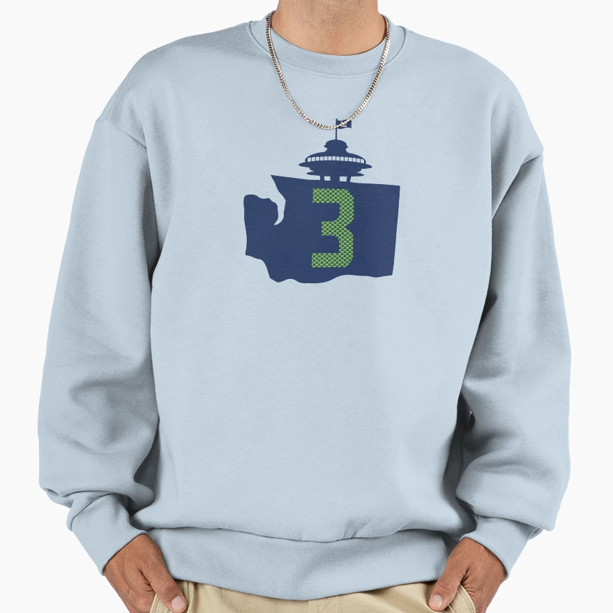 Seattle 3 Sweatshirt - Graphic Print Unisex - T-Shirt, Sweatshirt, Hoodie
