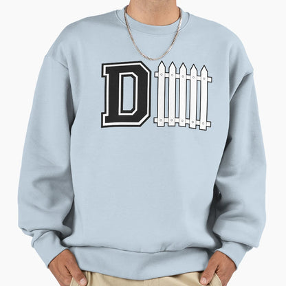 D Fence Sweatshirt - Minimalist Print for Adults - T-Shirt, Sweatshirt, Hoodie