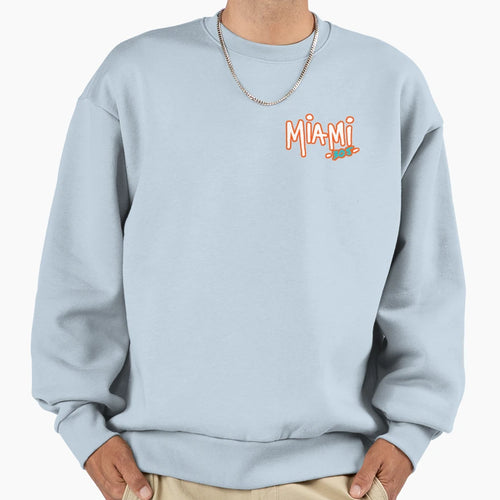 Miami 305 Orange Sweatshirt - Graphic Print Unisex - T-Shirt, Sweatshirt, Hoodie