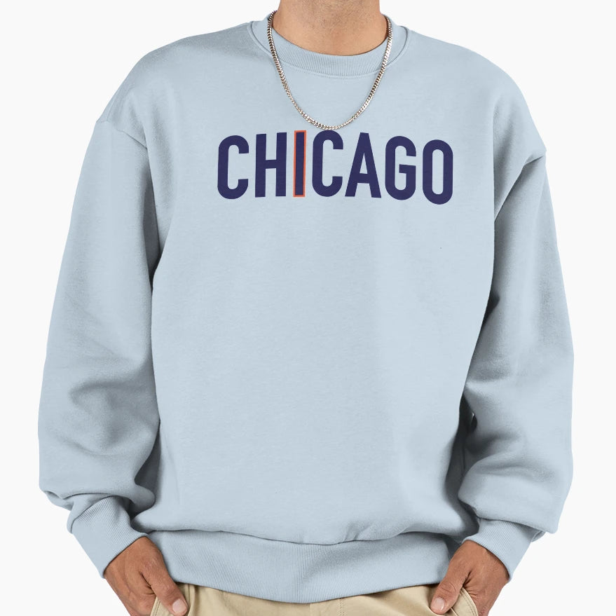 Ch1Cago Qb1 Navy Sweatshirt - Novelty Apparel Men Women - T-Shirt, Sweatshirt, Hoodie