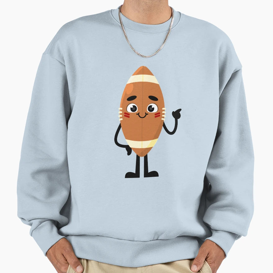 American Football Cartoon Sweatshirt - Unique Graphic Unisex - T-Shirt, Sweatshirt, Hoodie