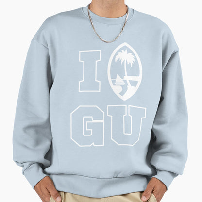 I Heart Guam White Sweatshirt - Fun Novelty Design Men Women - T-Shirt, Sweatshirt, Hoodie