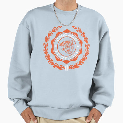 Chicago Football Victory Laurel Dark Sweatshirt - Graphic Print Men Women - T-Shirt, Sweatshirt, Hoodie