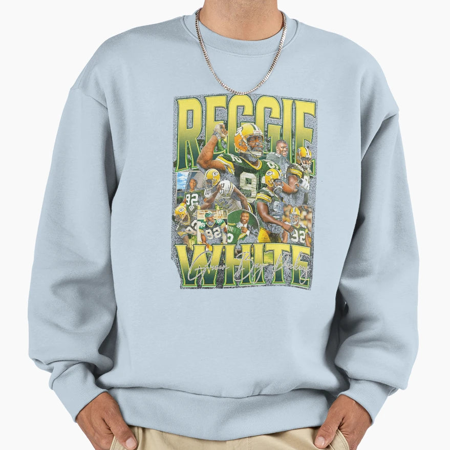 Reggie White Green Bay Bootleg Sweatshirt - Custom Art Print for Adults - T-Shirt, Sweatshirt, Hoodie