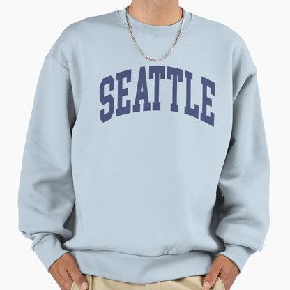 Seattle Wa And College Font Sweatshirt - Minimalist Print for Adults - T-Shirt, Sweatshirt, Hoodie