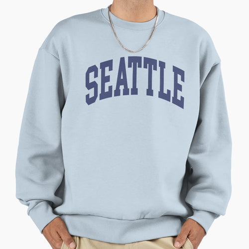 Seattle Wa And College Font Sweatshirt - Minimalist Print for Adults - T-Shirt, Sweatshirt, Hoodie