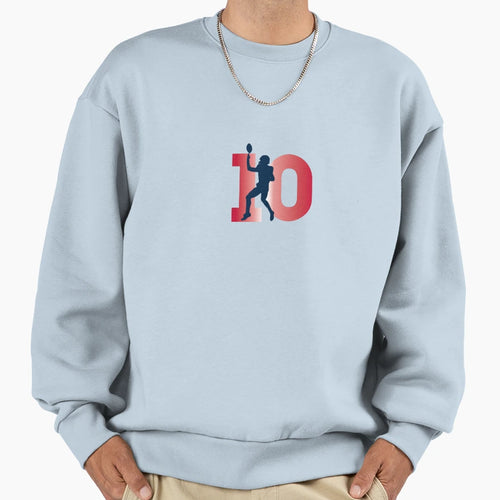 Drake Maye Logo Red Blue Sweatshirt - Aesthetic Graphic Men Women - T-Shirt, Sweatshirt, Hoodie