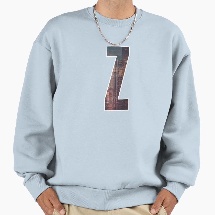 Letter Z City Art Sweatshirt - Novelty Apparel for Adults - T-Shirt, Sweatshirt, Hoodie