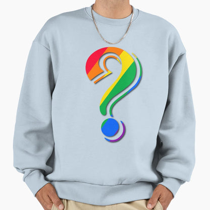 Question Mark Rainbow Super Hero Sweatshirt - Streetwear Style Men Women - T-Shirt, Sweatshirt, Hoodie