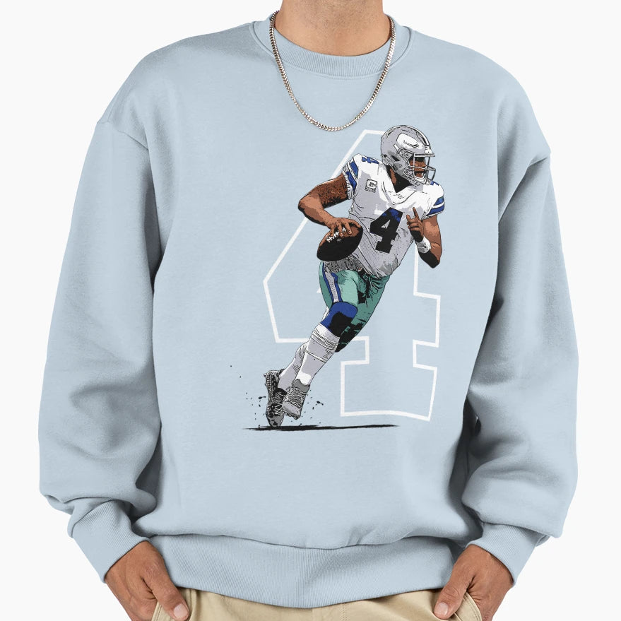 Prescott Dallas Football Quarterback Sweatshirt - Novelty Apparel Unisex - T-Shirt, Sweatshirt, Hoodie