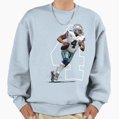 Prescott Dallas Football Quarterback Sweatshirt - Novelty Apparel Unisex - T-Shirt, Sweatshirt, Hoodie