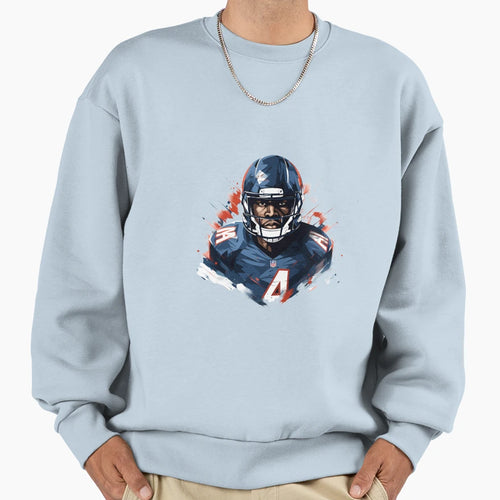 Artistic Cartoon Football Player Sweatshirt - Casual Everyday Wear Unisex - T-Shirt, Sweatshirt, Hoodie