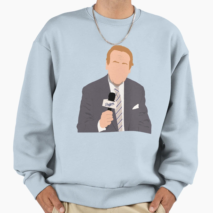 Vin Scully Minimalist Sweatshirt - Fun Novelty Design Unisex - T-Shirt, Sweatshirt, Hoodie