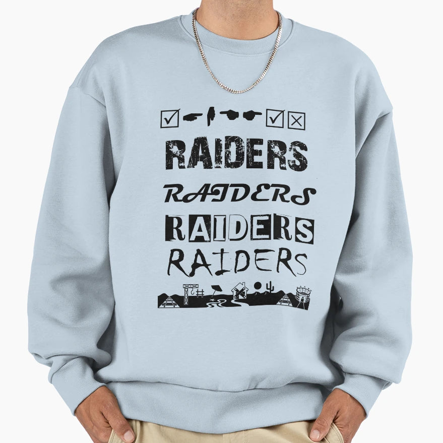 Raiders Sweatshirt - Graphic Print Men Women - T-Shirt, Sweatshirt, Hoodie