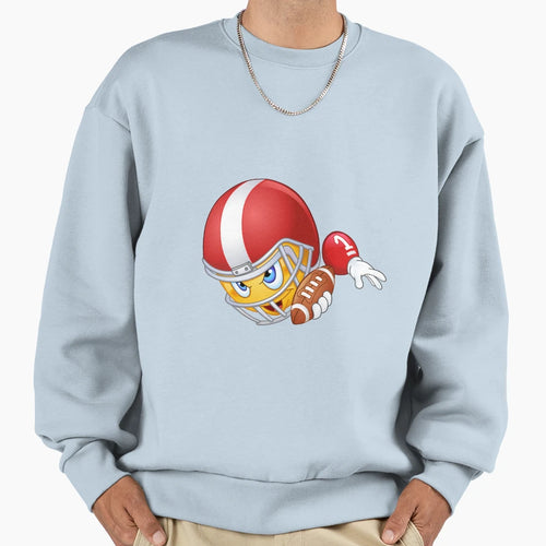 American Football Player Emoji Sweatshirt - Graphic Print Men Women - T-Shirt, Sweatshirt, Hoodie