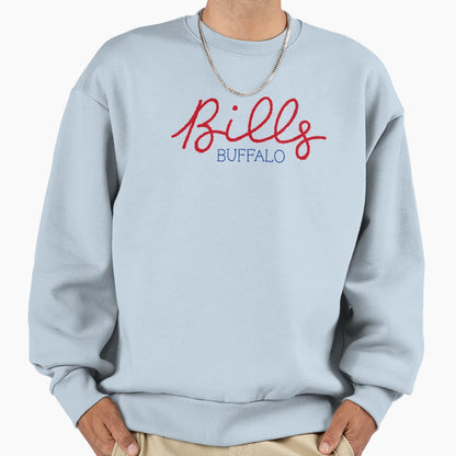 Buffalo Bills Handwritten Sweatshirt - Casual Everyday Wear Men Women - T-Shirt, Sweatshirt, Hoodie
