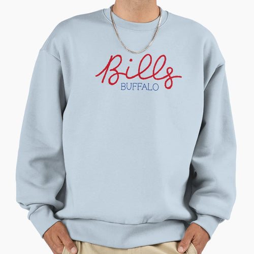 Buffalo Bills Handwritten Sweatshirt - Casual Everyday Wear Men Women - T-Shirt, Sweatshirt, Hoodie